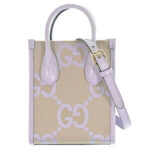 Gucci Jumbo GG Tote Bag Beige Purple All Over